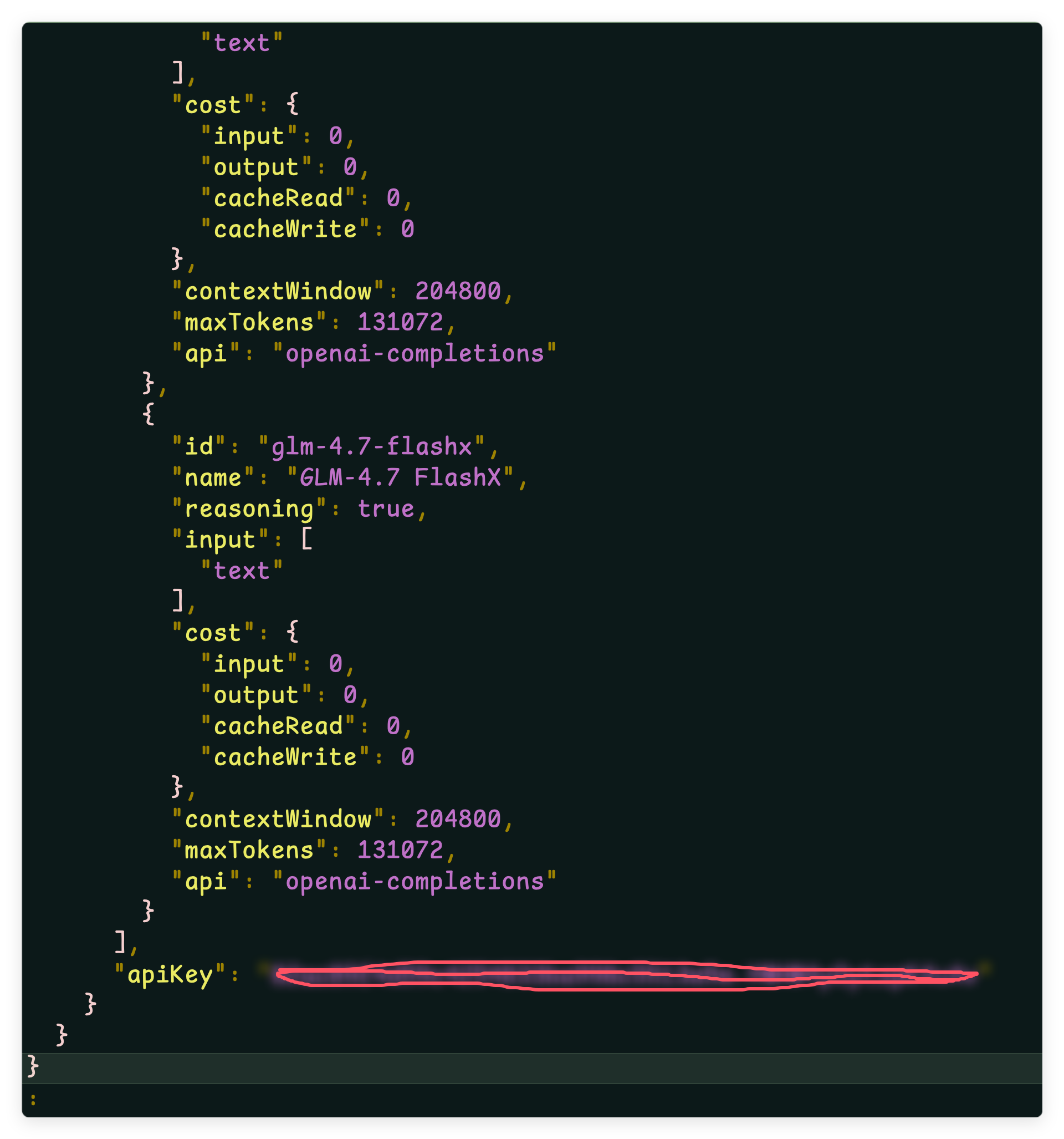 models.json 模型配置快照