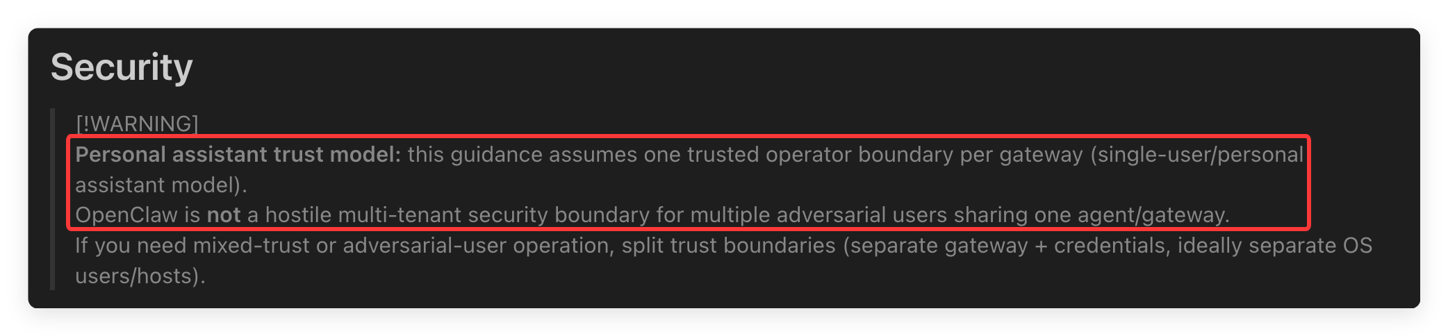OpenClaw 信任模型